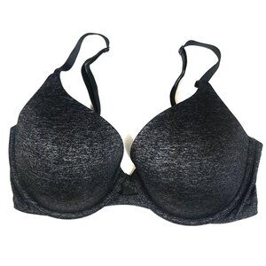 Victoria's Secret 34DD Perfect Shape Black Bra Lined Underwire Adjustable Straps